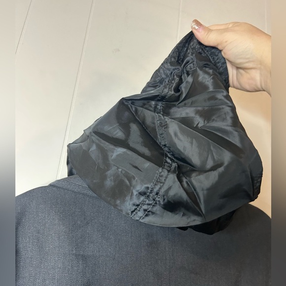 ZARA Man, Size M, black rain jacket, thick/heavy, full front zip, hidden hood - Picture 14 of 14